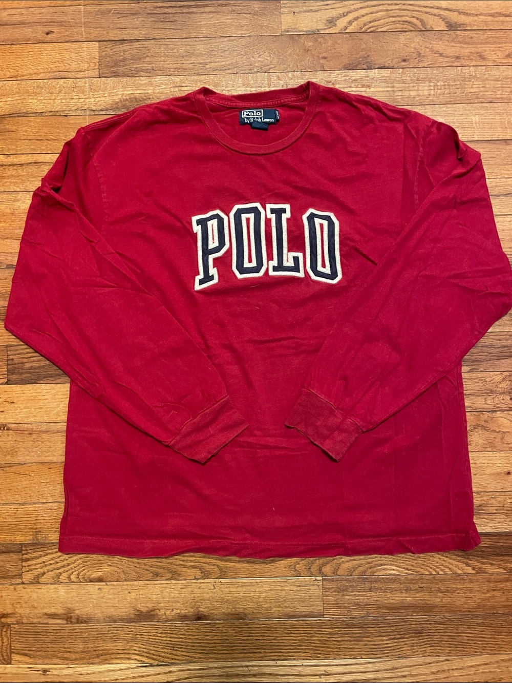Polo by Ralph Lauren Red Long-Sleeve Logo Tee
